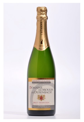 Crémants d'Alsace AOP Pinot Blanc- Auxerrois-Pinot Noir  Domaine du Moulin de Dusenbach Domaine du Moulin de Dusenbach Crémant Brut Tradition 